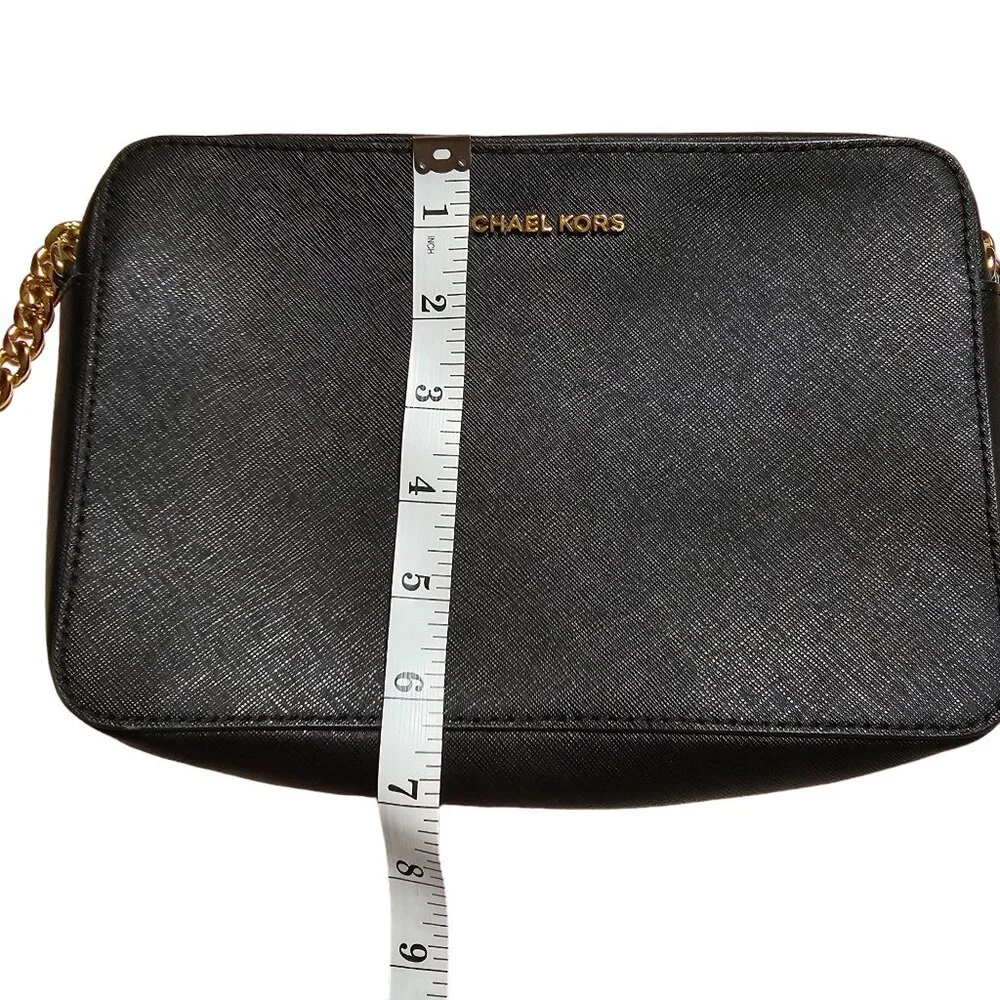 Michael Kors Black Crossbody with Gold Hardware Like‎ New Condition